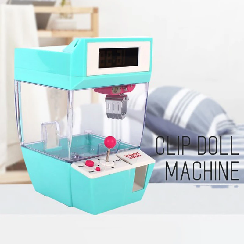 

Doll Claw Machine Mini Slot Game Vending Candy Machine Grabber arcade Desktop Caught Fun Music Funny Toys Gadgets Kids