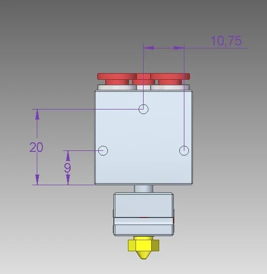 3d принтер все металлические с водяным охлаждением Hotend Bowden-fed жидкостное охлаждение для Titan Aqua водяное охлаждение, для 3D печати peek PA