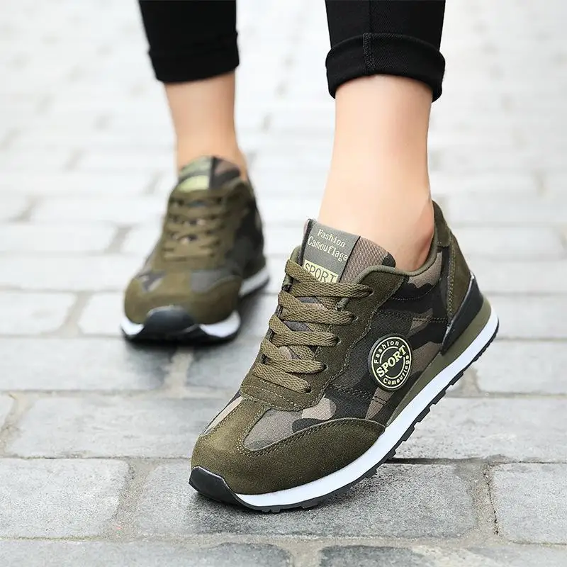 

Women Shoes 2019 Winter Military Camouflage Designer Oxford Platform Canvas Casual Shoes For Women Flats Luxury