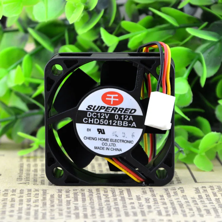 

SUPERRED 5020 5CM Double ball bearing 12V 0.12A CHD5012BB-A cooling fan