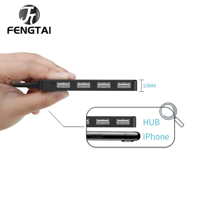 

USB HUB 2.0 4Ports Micro USB 2.0 HUB Splitter USB Hab High Speed 480Mbps USB Splitter 4 HUB For PC