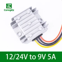 Voltage Converter 12V - 24V to 9V 5A DC DC Requency Converter Reducer IP68 Step Down Module Power Supply for Cars Lights