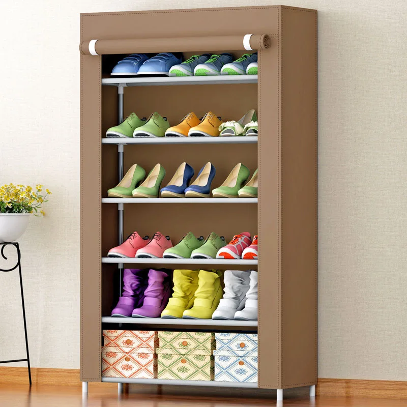 Single row Shoe cabinet Non-woven fabrics large shoe rack organizer removable shoe storage living room Entrance furniture