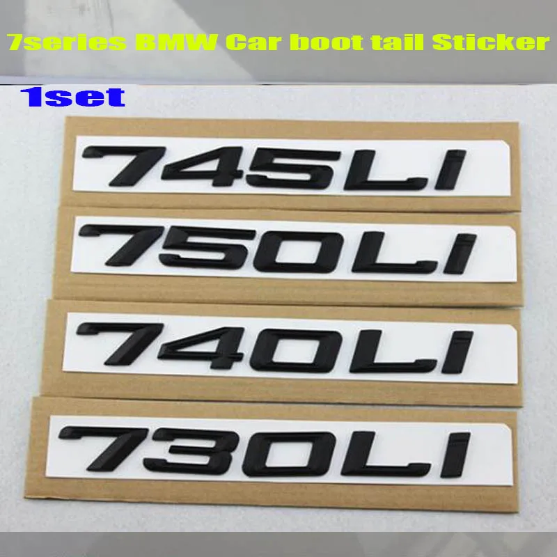  1set car Boot decor sticker car styling ABS For BMW 745i 730 740 750 760LI 7series car refit displa