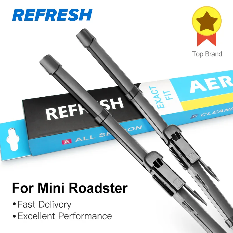 

REFRESH Wiper Blades for Mini Roadster R59 Fit Pinch Tab Arms 2012 2013 2014