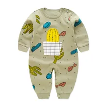 Весенне-осенние хлопковые комбинезоны для новорожденных; мягкая одежда для сна для маленьких мальчиков и девочек; повседневные Комбинезоны для младенцев; комбинезоны