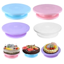 28 см пластиковый поворотный стол для торта вращающийся Противоскользящий виниловый стол для украшения торта вращающийся стол для торта круглая подставка для торта кухонные инструменты для выпечки