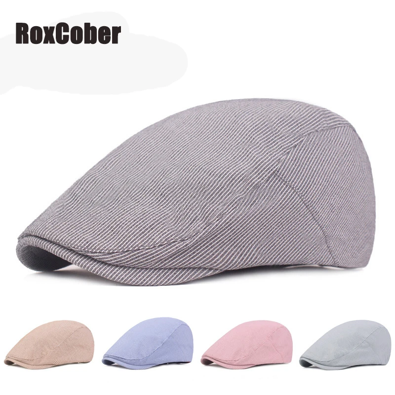 Мужской берет с козырьком RoxCober хлопковый в стиле газетчика для вождения на лето| |