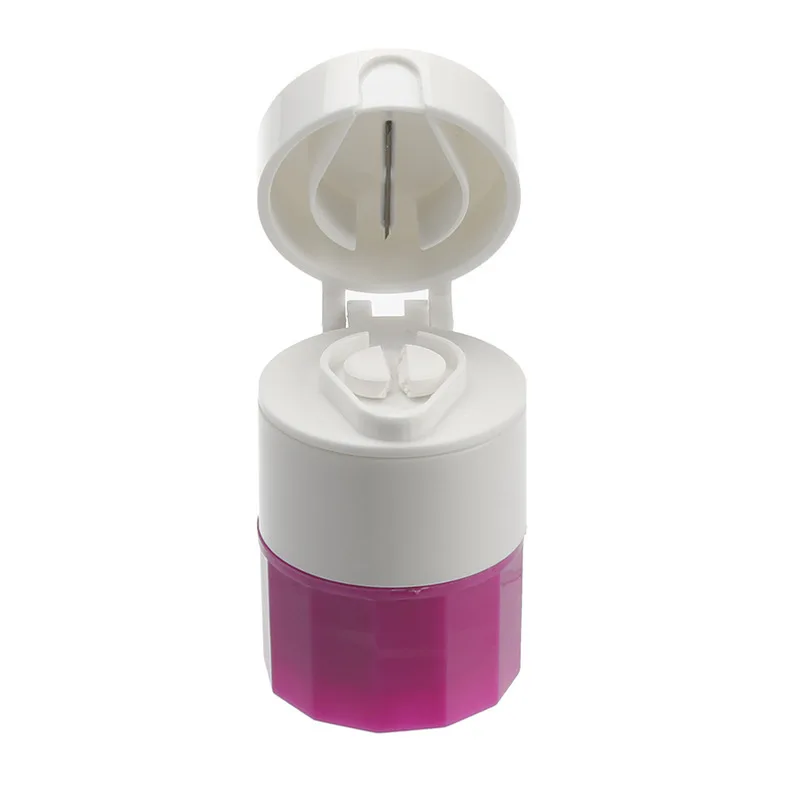 

4 Layer Pill Cutter Cases Splitters Box Medicine Grinder Storage Case 64 X 50 X 40mm Personal Health Care