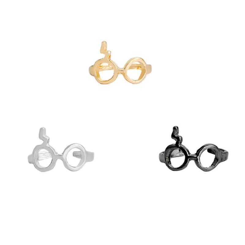 New Fashion Personality HP Lightning Scar Glasses Ring Gold Silver Black Plated Factory Price 20pcs/lot | Украшения и аксессуары