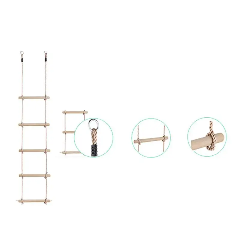 Монтажная детская деревянная альпинистская рама, обучающая уличная веревочная лестница, уличные инструменты, оборудование