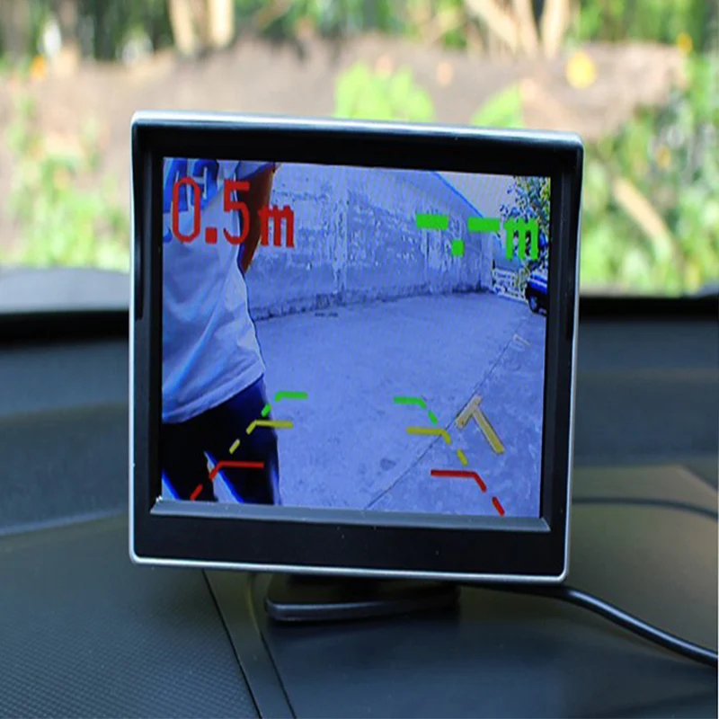 Автомобиль Парковочные системы ЖК-дисплей высокого разрешения TFT светодиодный 3 в 1 170 градусов с Сенсор на заднего вида Камера 4,3 дюймов
