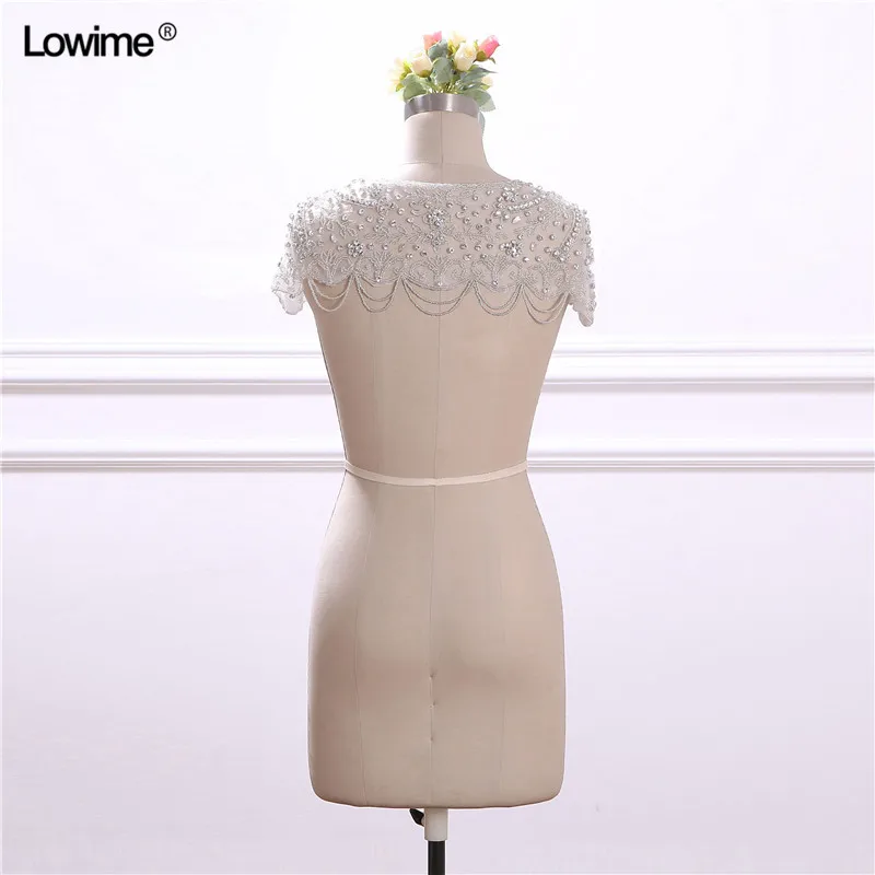 New Arrival Full Beadind Wedding Jacket Tulle Bridal Bolero Shrugs Wraps Capes Stock Customized Wedding Accessories (2)