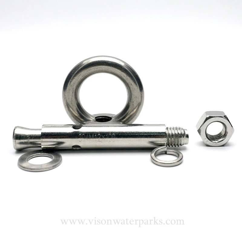 Water park pool 304 stainless steel Lane line hook retainer embedded parts Directly fixed 304stainless (5)