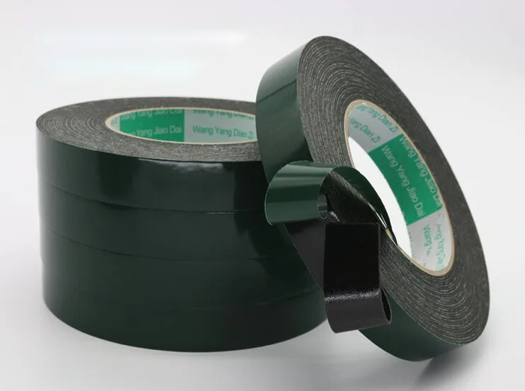 green film black foam PE sponge double-sided tape 6