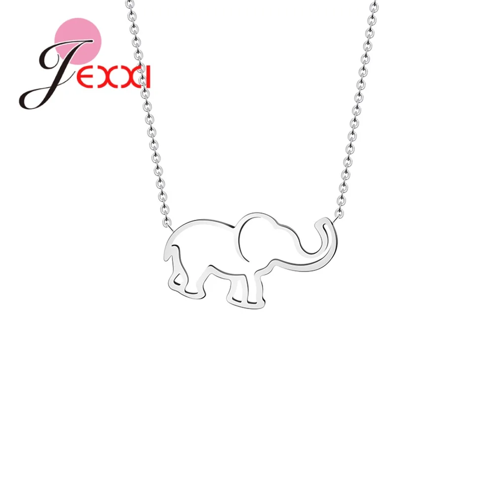 

New Arrival Animal Necklace For Women 925 Sterling Silver Cute Elephant Pendant Necklaces For Women Gothic Jewelry Wholesale