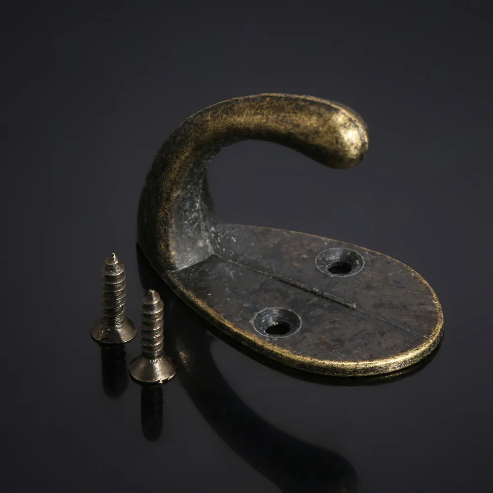 5PCS Vintage Hooks Bronze Handbag Hanger Hooks Hat Coat Robe Hooks