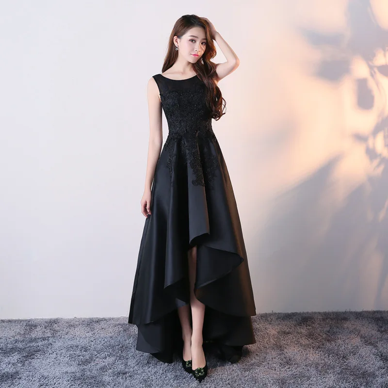 Длинное вечернее платье Vestido De Noche Con, черные вечерние платья для особых случаев, Новое поступление, вечернее платье ES2466 - Цвет: Черный