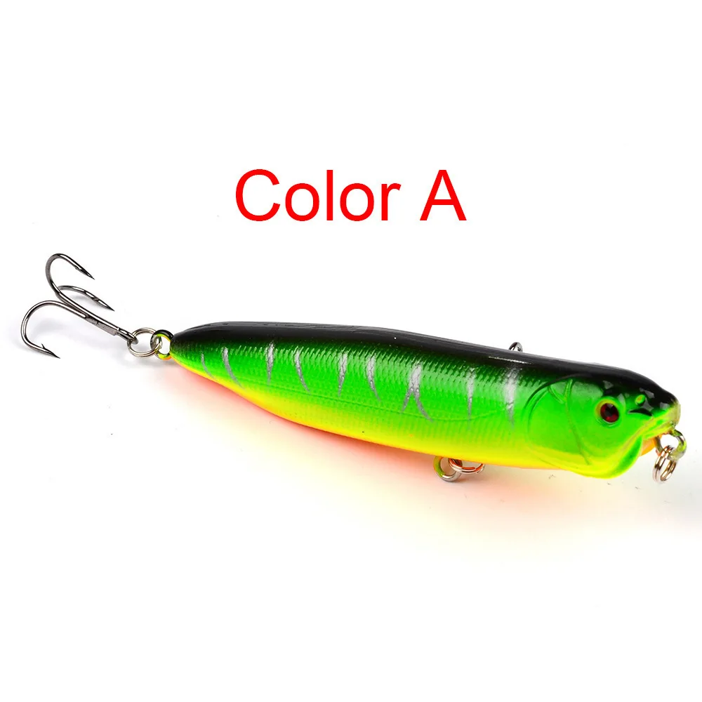 

1Pcs 3D Painting Stripe Crankbait Popper Fishing Lures 11.8g/9cm Wobbler Floating Trolling Sea Fishing Feeder Decoy