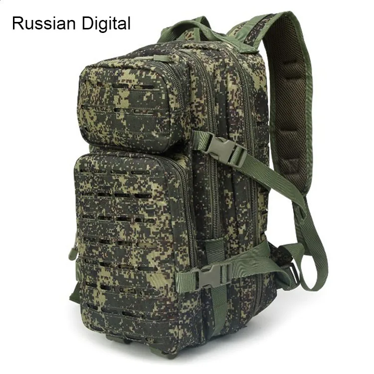 30/35L Армия Военные сумки рюкзаки для кемпинга, тактический вещевой мешок, пакет Molle Системы Камуфляж Охота треккинг Пеший Туризм рюкзак XA531WA - Цвет: Russian Digital