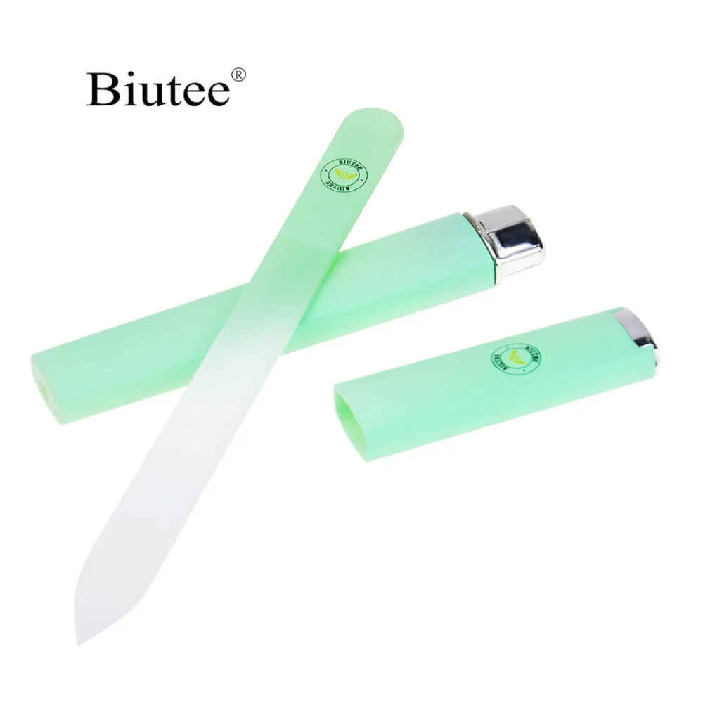 1 Pcs Crystal Glass Nail File Professional Manicure Device Tool Durable Nail Art Buffer Files Green/Pink/Sliver
