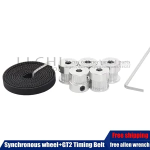 Бесплатная доставка GT2 шкив 20 зубов диаметр 5 мм + GT2 Ремень для 3d печати Reprap для 3d печати er - изображение