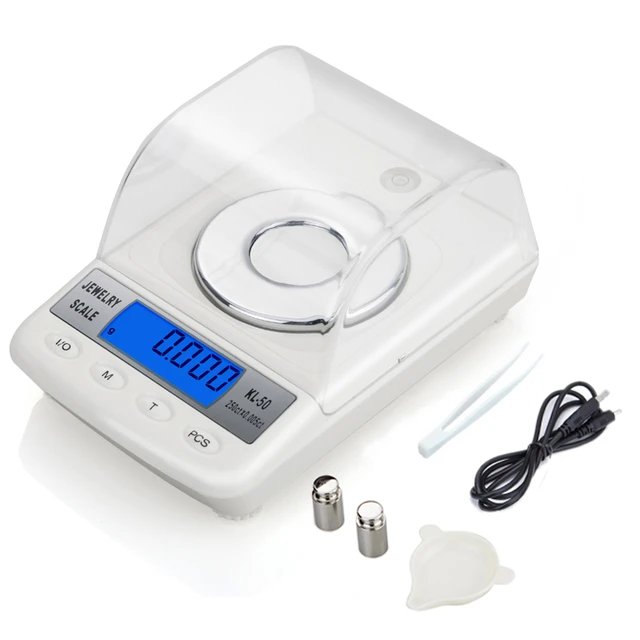 NEWACALOX 0.001g Precision Digital Jewelry Scale 50g/100g/200g USB