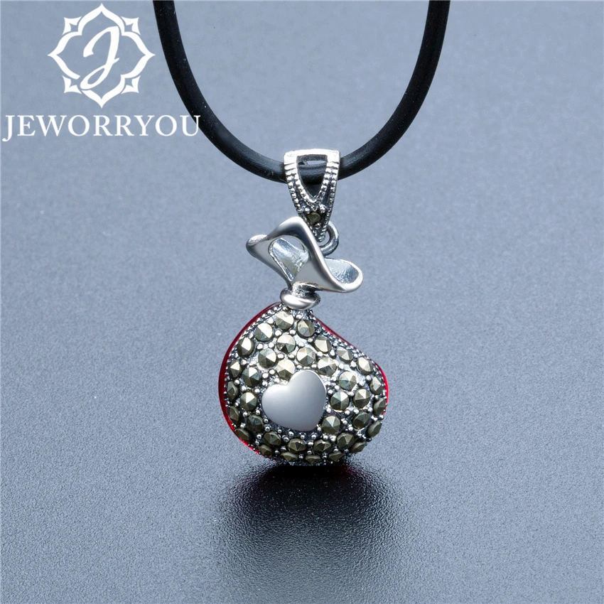 

Heart Pendant 925 Silver Jewelry Charms Garnet Stone Bead Necklace Women Jewelry Natural Fashion 2017 Choker 13x19mm