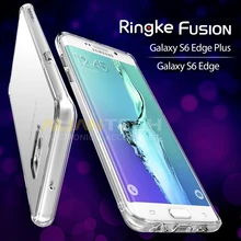 100% Original Ringke Fusion Case for Samsung Galaxy S6 Edge / Samsung Galaxy S6 Edge Plus / S6 Edge+ Clear Back Cover Cases