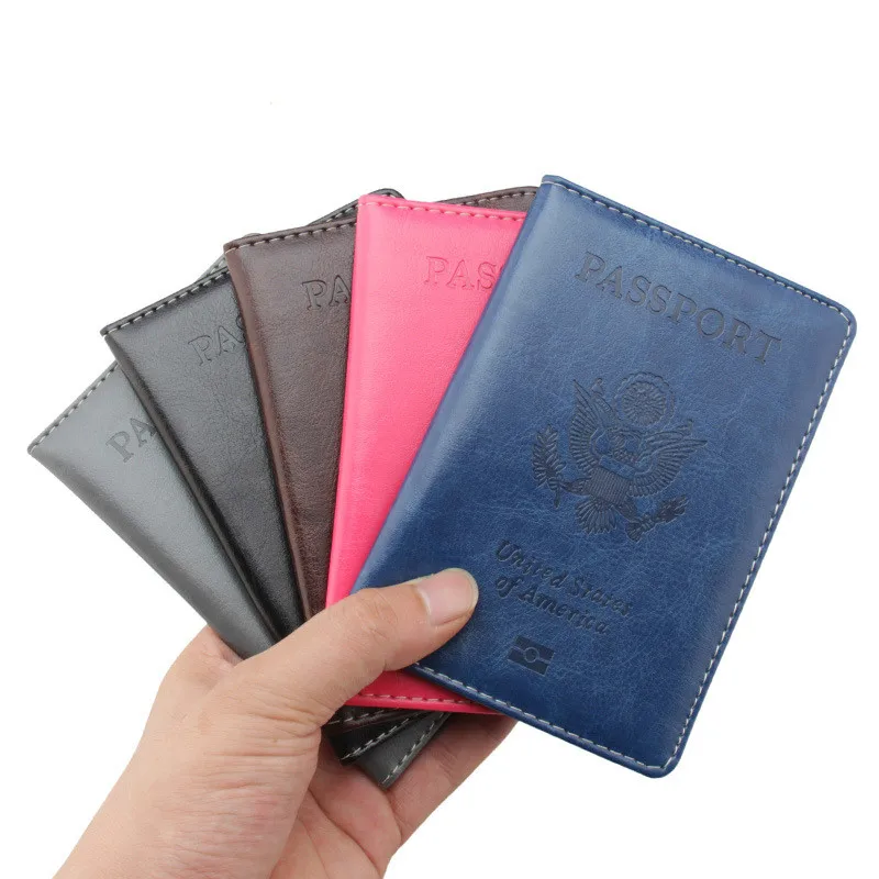 Чехол для паспорта из искусственной кожи для путешествий, США, для всей семьи, для женщин и мужчин, модный кредитный держатель для карт, лицензионный талон, маленький кошелек, Мужской органайзер
