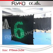 Освещения led дисплей Свадебные церкви Этап украшения 2 м* 2 м p70mm текста светодиодный видеоэкран