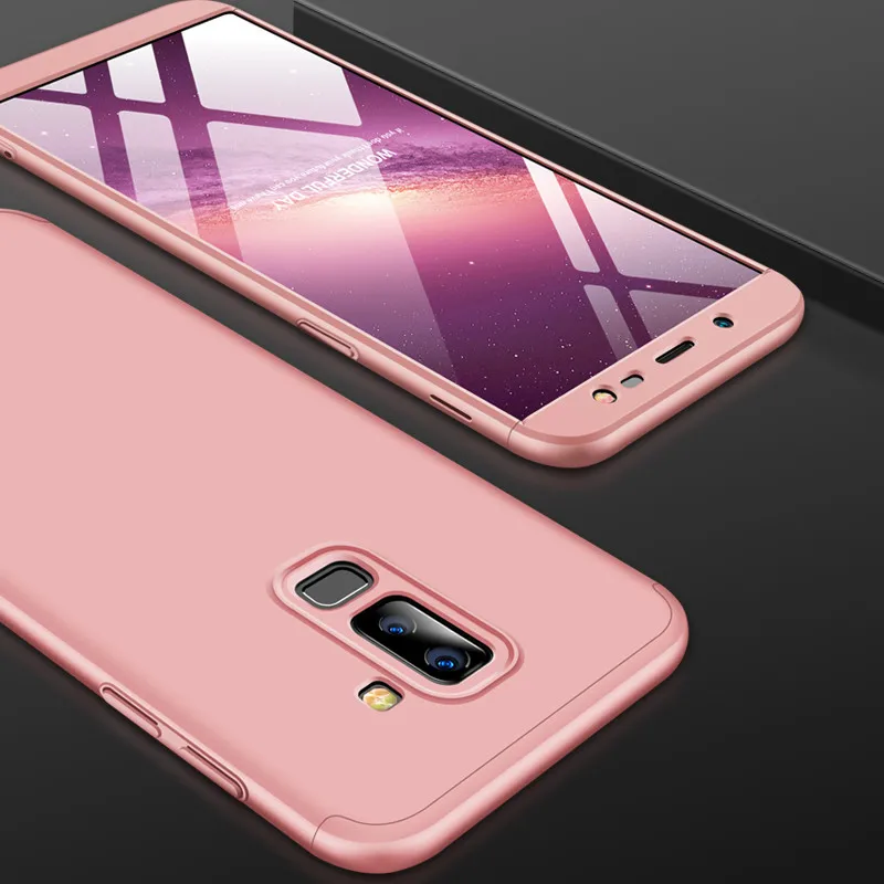 Роскошный 360 Защитный пластиковый жесткий чехол для samsung Galaxy J8 SM-J810 противоударный корпус для телефона для samsung на J 8 тонкий Чехол