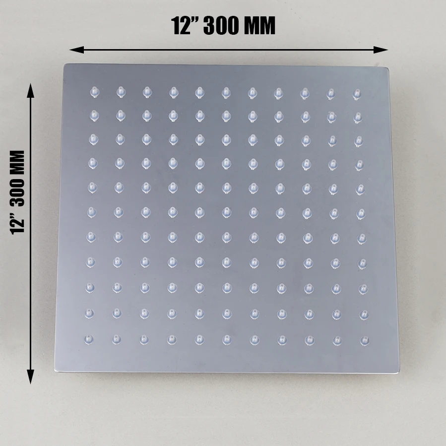 OUBONI ванная душевая головка 6 8 10 12 16 дюймов настенная хромированная нержавеющая сталь квадратная дождевая душевая головка душевой опрыскиватель - Цвет: 12 Inch