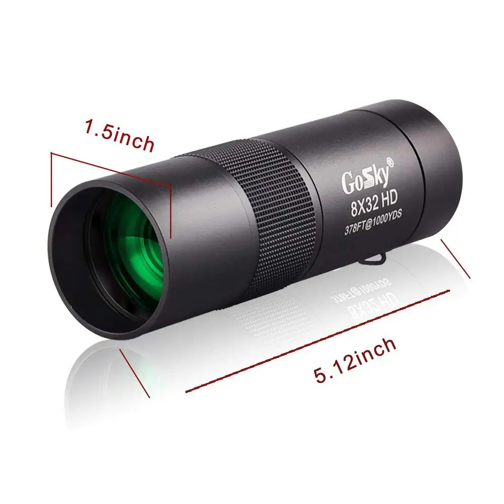 8x32 Metal Monocular Telescope, HD Compact Monocular for Bird Watching Sports Travelling 8x32 Metal Monocular Telescope, HD Compact Monocular for Bird Watching Sports Travelling