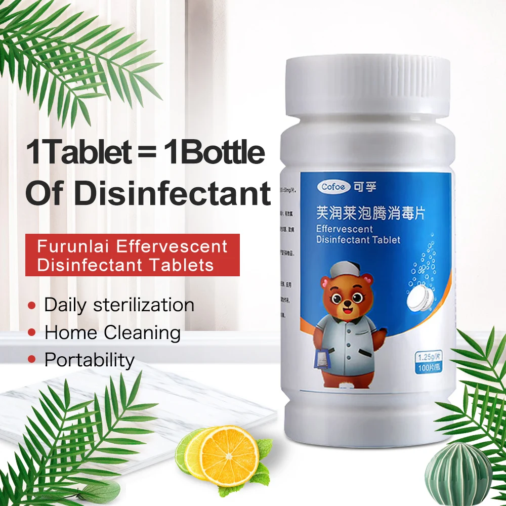 

Cofoe 100pcs Effervescent Tablets Toilet Cleaning Disinfecting Car Windshield Nursing Clothes bleaching&deodorizing