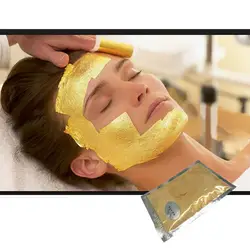 24 К золото коллаген активный маска для лица порошок Отбеливание кожи увлажняющий против морщин уход за кожей маски для лица массаж