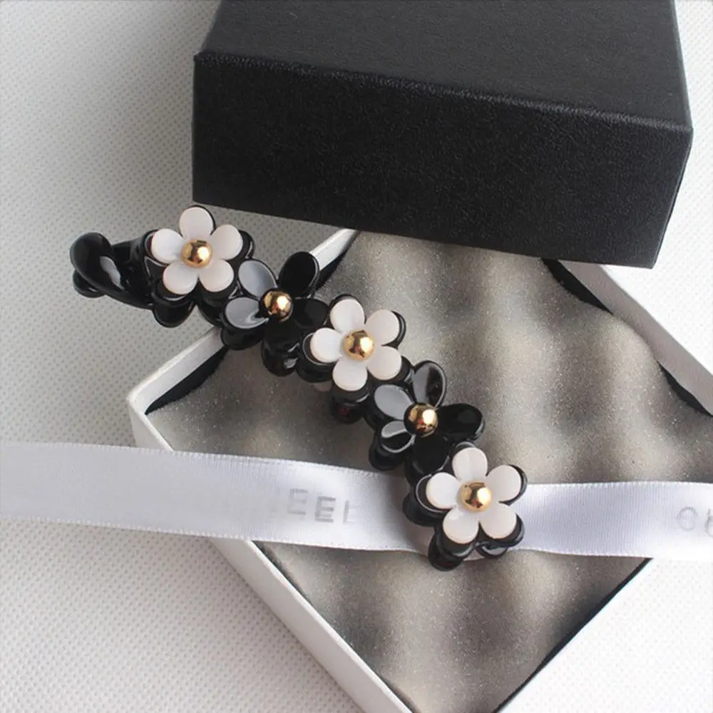 Hair Accessories Women Plastic Flower Banana Clips Twist Ponytail Holder Chic Hairpin Hair Claw Girls Barrettes