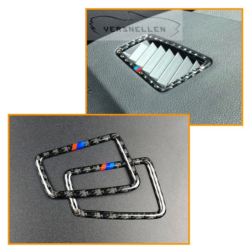 

Carbon Fiber Car AC Outlet Trim Refit Air Outlet Frame Decoration Stickers For BMW E90 E92 3 series 2005-2012