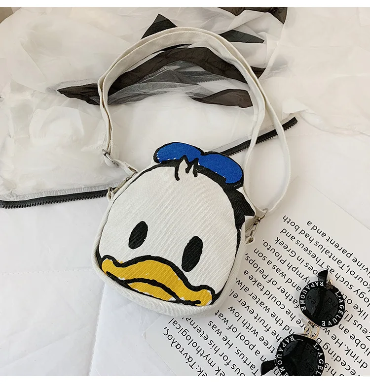 Disney Mickey mouse children cartoon canvas bag girl boy messenger shoulder bag new minnie bag lady Donald Duck handbag