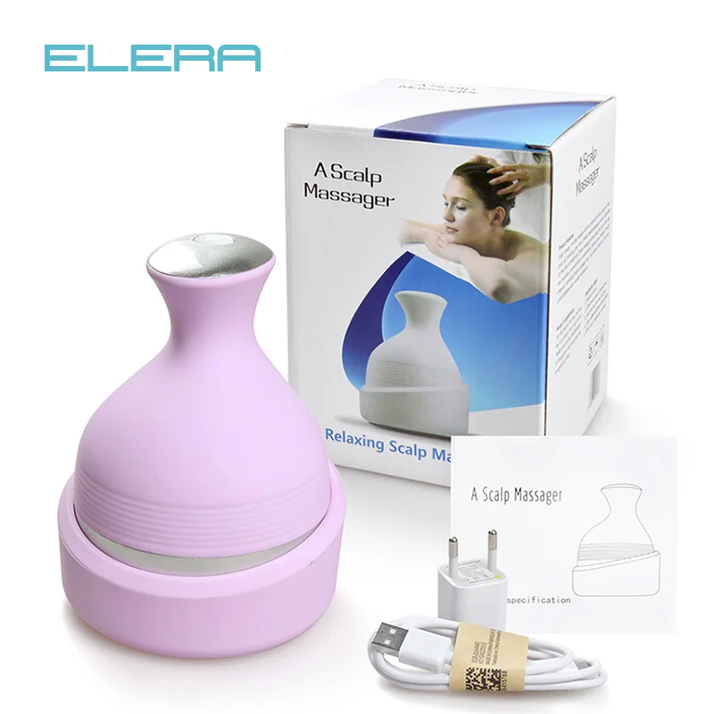 ELERA Electric Scalp Massager 3D Stereo Massge Vibrador Head Massage USB Charging vibrating Body Cupressure Massage