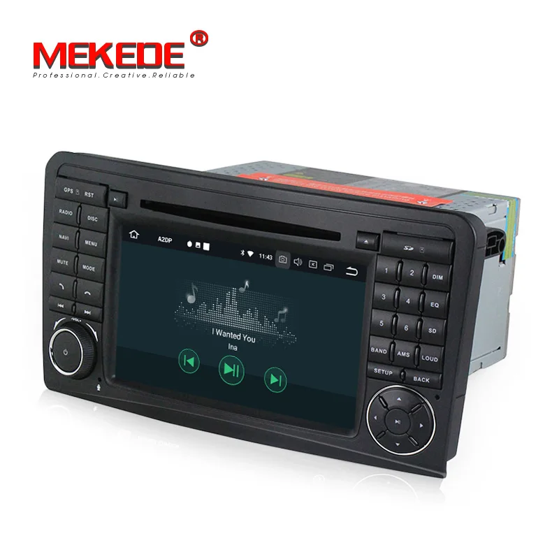 Excellent 4G RAM 8 CORE ANDROID 8.0 CAR DVD player For Benz GL ML CLASS W164 ML350 ML500 X164 GL320 GPS stereo radio BT WIFI free shipping 4