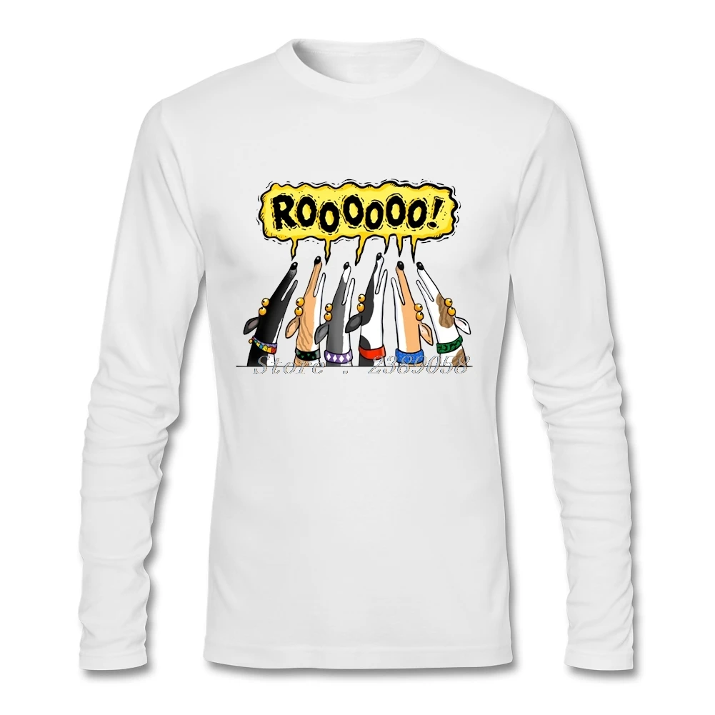 T Shirts Men Funny Greyhound Blank Cheap Cartoon Shirts Graphic Long