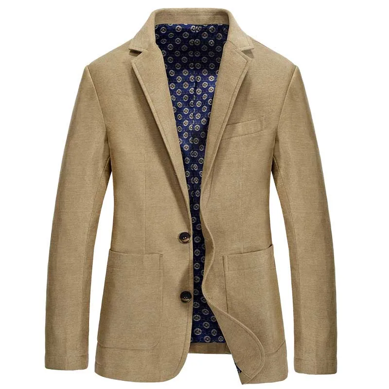 High Fashion Spring Autumn Suit Coat Men Jacket Blazers Solid Color Casual Jacket Male Office Wedding Clothes Plus Size 3XL