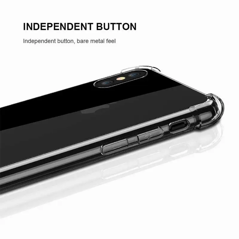 Прочный бампер для iPhone X 8 Plus Гибридный Мягкий ТПУ силиконовый прозрачный защитный чехол для телефона чехол для iPhone 7 Plus 6 6 S Plus