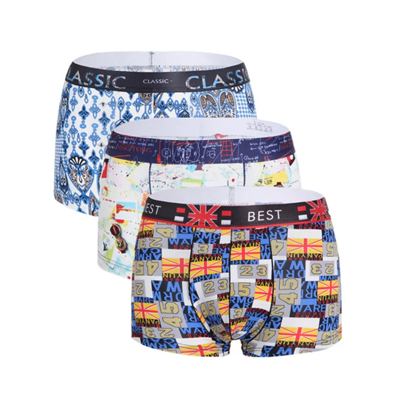 

Sexy Striped Men's Ice silk Panties Boxer Male Underwear Solid Men's Shorts Breathable Underwear Striped Boxer shorts 3XL 1Pcs