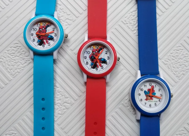 Новинка, детские часы с человеком-пауком, детские часы для мальчиков, водонепроницаемые повседневные кварцевые наручные часы, модные детские часы