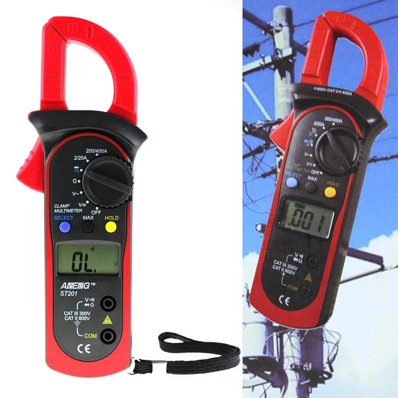 

LCD Digital Clamp Multimeter OHM Amp Volt Meter AC/DC Current Resistance Tester #0406