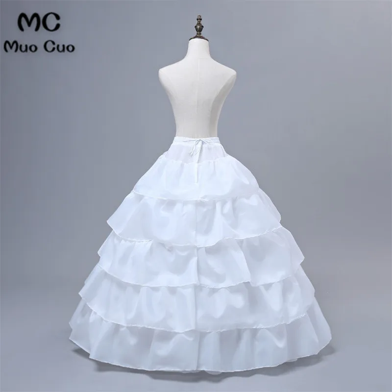 Free Shipping 4 Hoops 5 Layers Wedding Petticoat Ball Gown Crinoline Slip Underskirt For Wedding Dress High Quality32