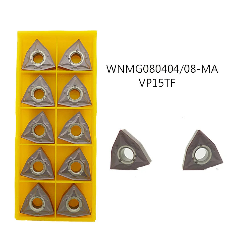 

10pcs CNC Blade For Turning Tools CNC Steel Turning Inserts WNMG080408-MA VP15TF