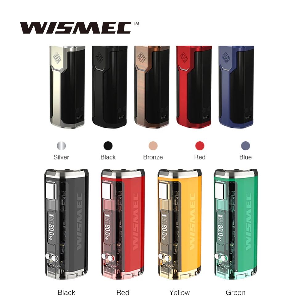  NewestOriginal 80W Wismec Sinuous P80 TC Mod VS SINUOUS V80 Box MOD Fit Amor NSE Atomizer ECig Vape
